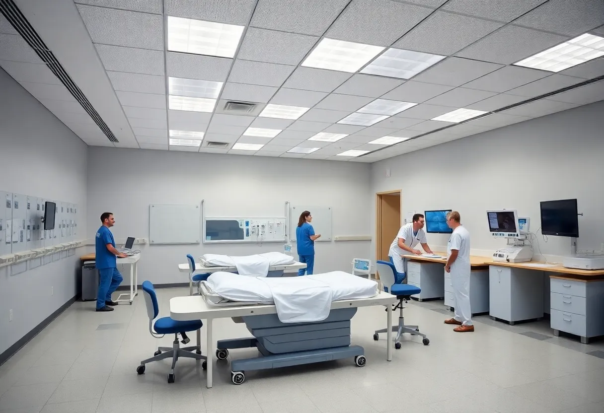 Interior of the new nursing training facility at Beaufort Memorial Hospital.