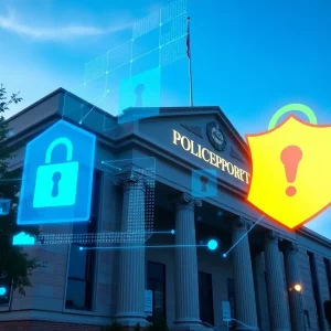 Beaufort Police Department with digital security overlay