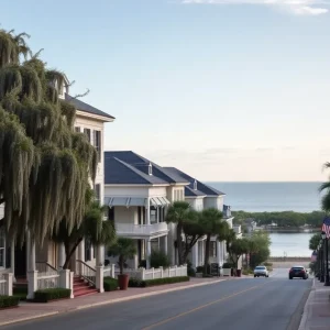 Historic mansions in Beaufort South Carolina with coastal views