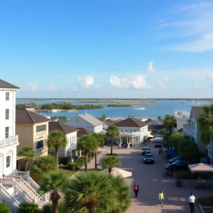 Scenic view of Beaufort South Carolina with historic buildings and coastal landscape