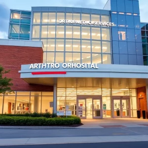 Exterior view of Beaufort Memorial Hospital showing orthopedic services area