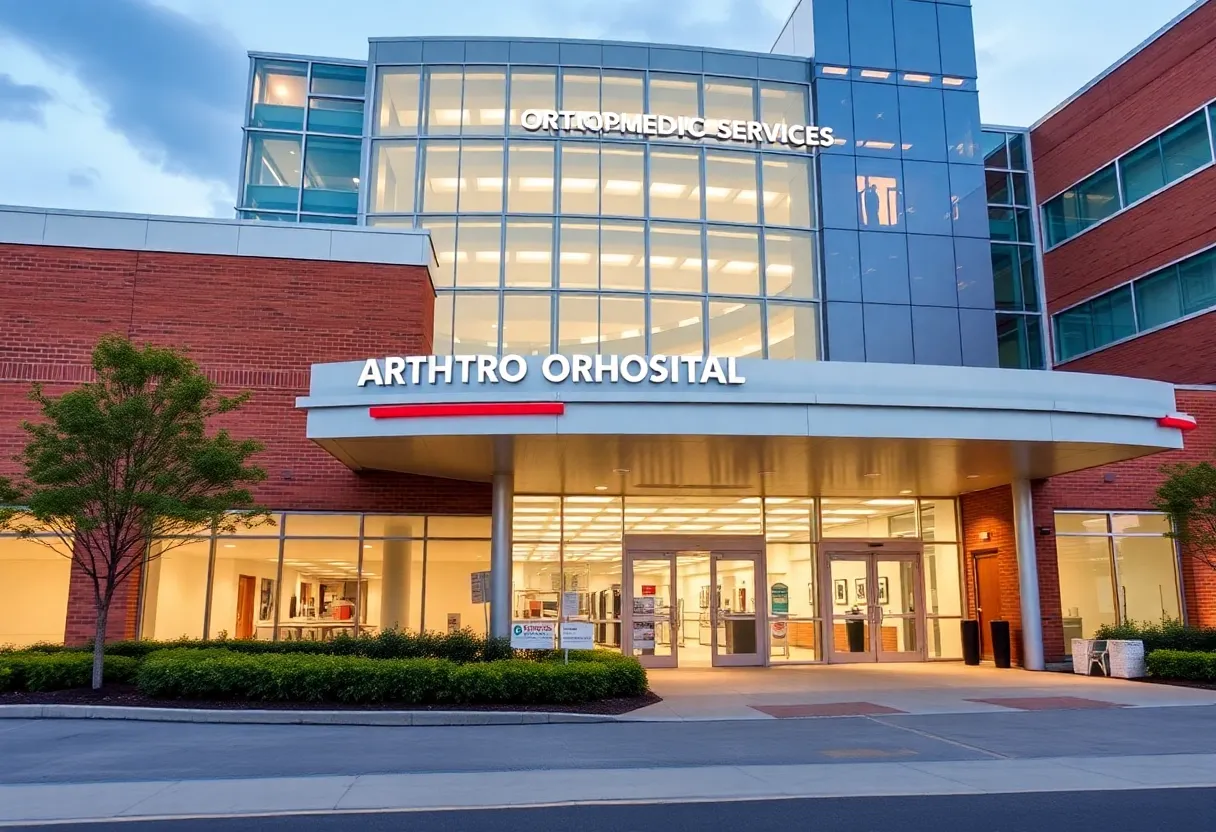 Exterior view of Beaufort Memorial Hospital showing orthopedic services area