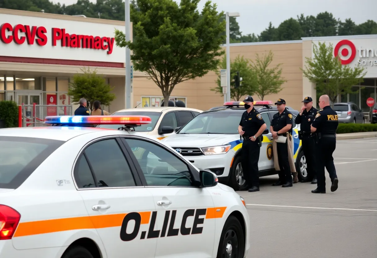 Police presence at Bluffton shopping area during bomb threat investigation
