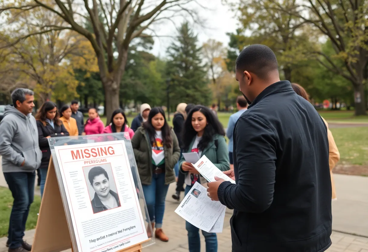 Community members engage in missing persons awareness campaign in Beaufort County.