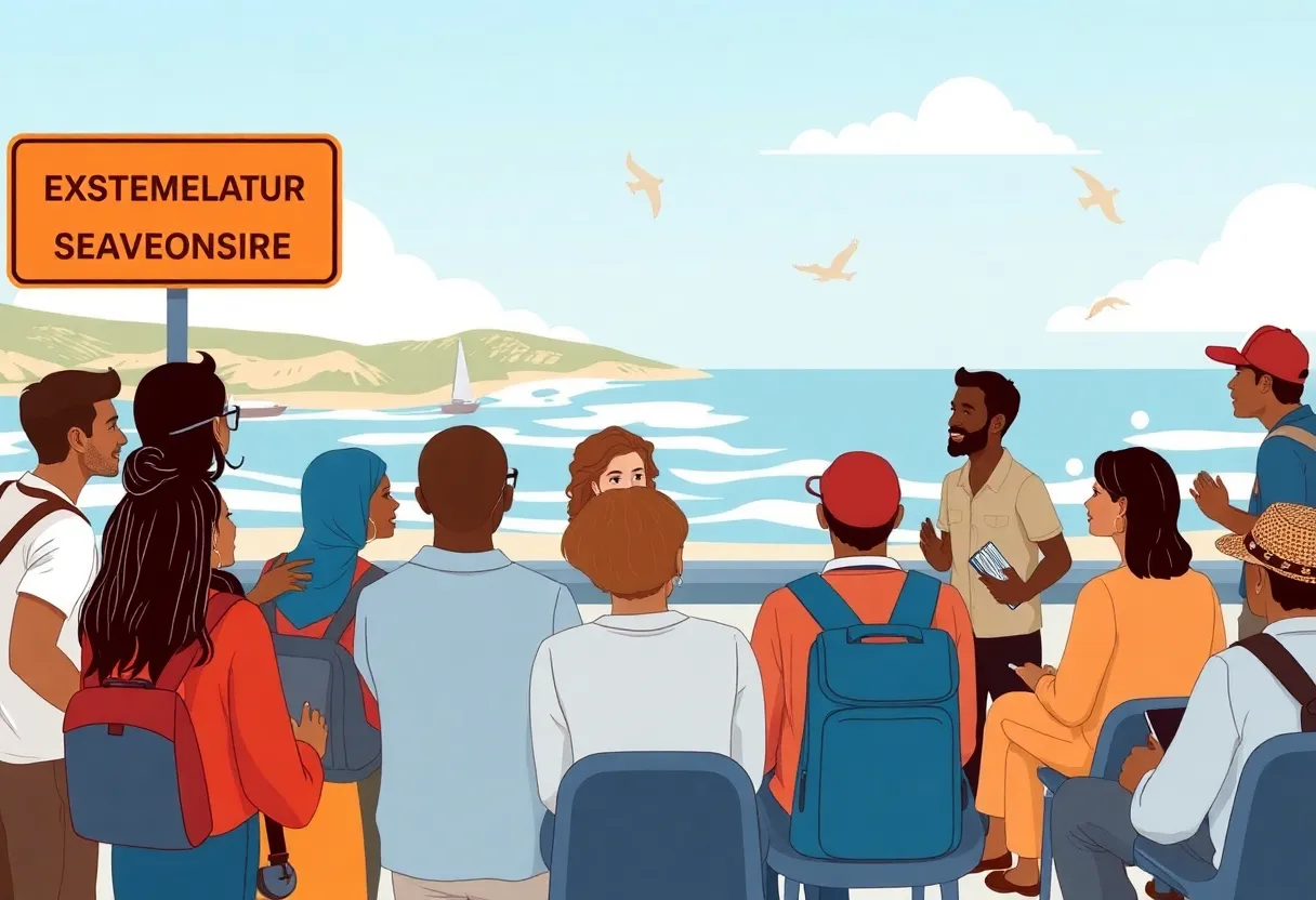 Residents discussing transportation resilience in Beaufort region