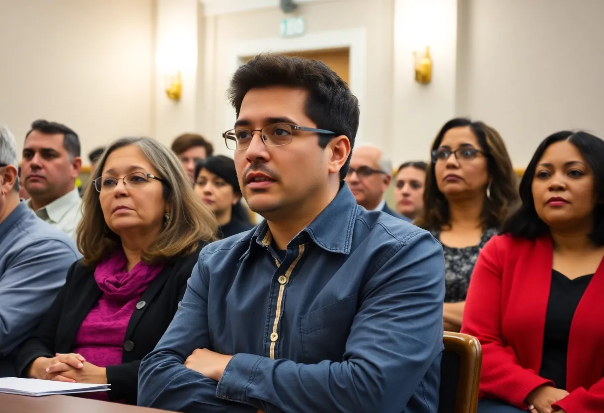 Residents gather to discuss the 287(g) immigration program