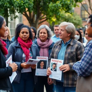 Community members searching for missing persons