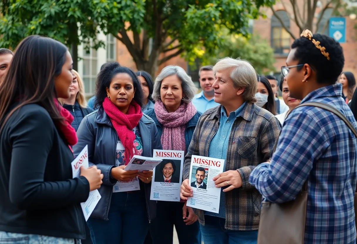 Community members searching for missing persons