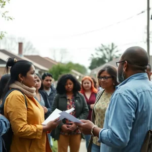 Community members supporting search efforts for missing teenager.