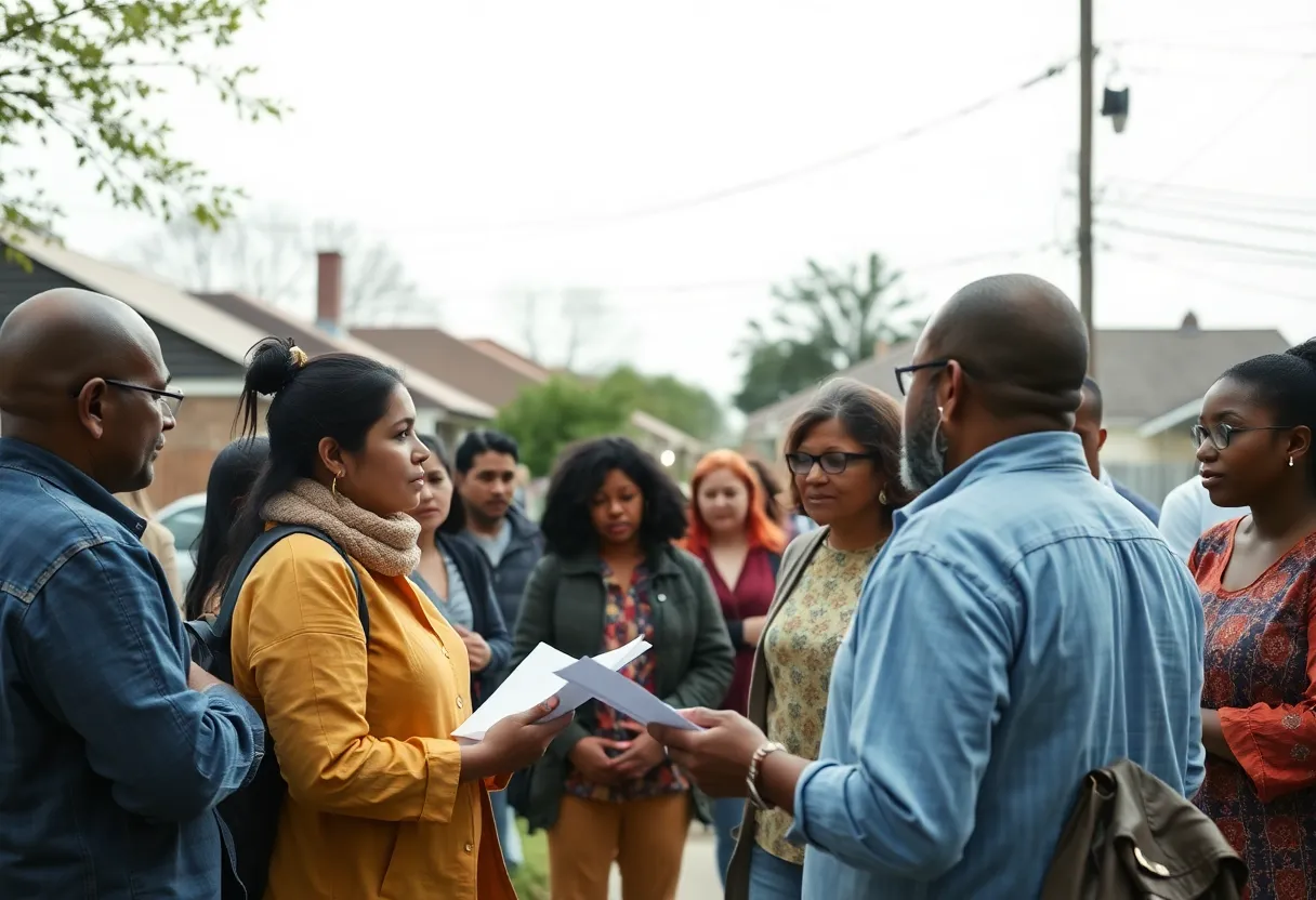 Community members supporting search efforts for missing teenager.