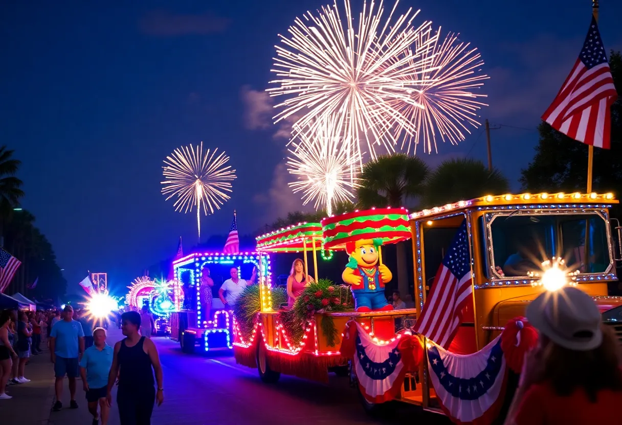 Fourth of July parade and fireworks in Beaufort County