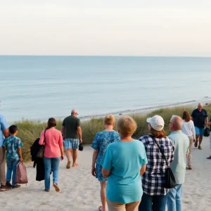 Community members offering support on Fripp Island after a tragic fire.