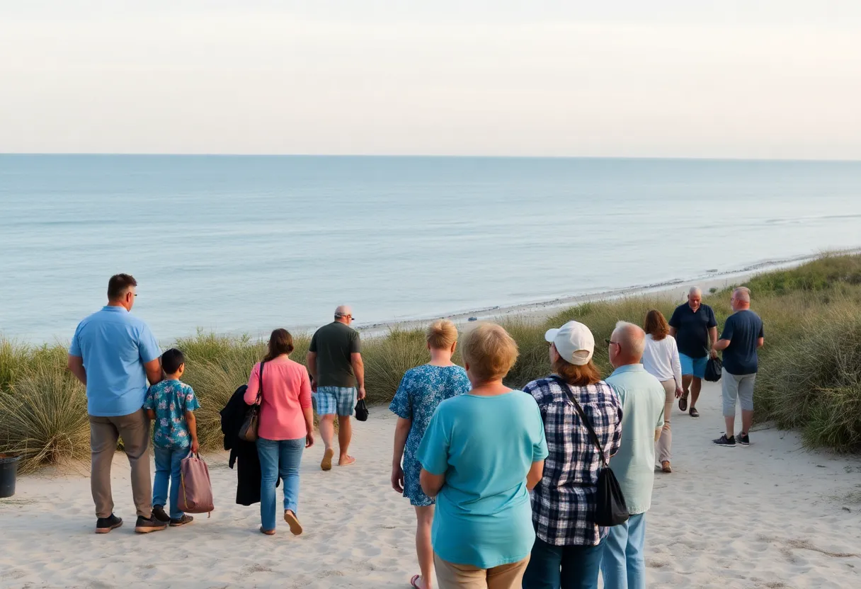 Community members offering support on Fripp Island after a tragic fire.