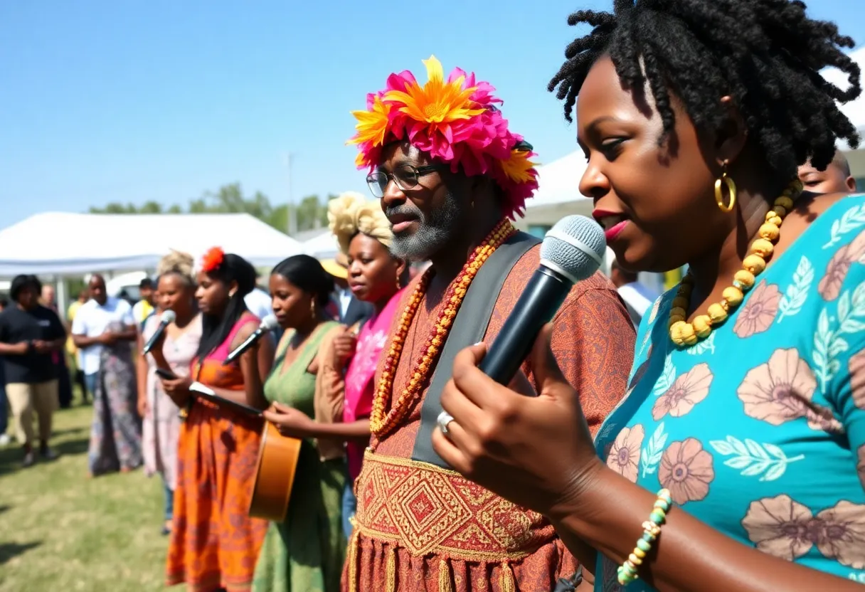 Participants at a Gullah Geechee cultural celebration event in Beaufort County.