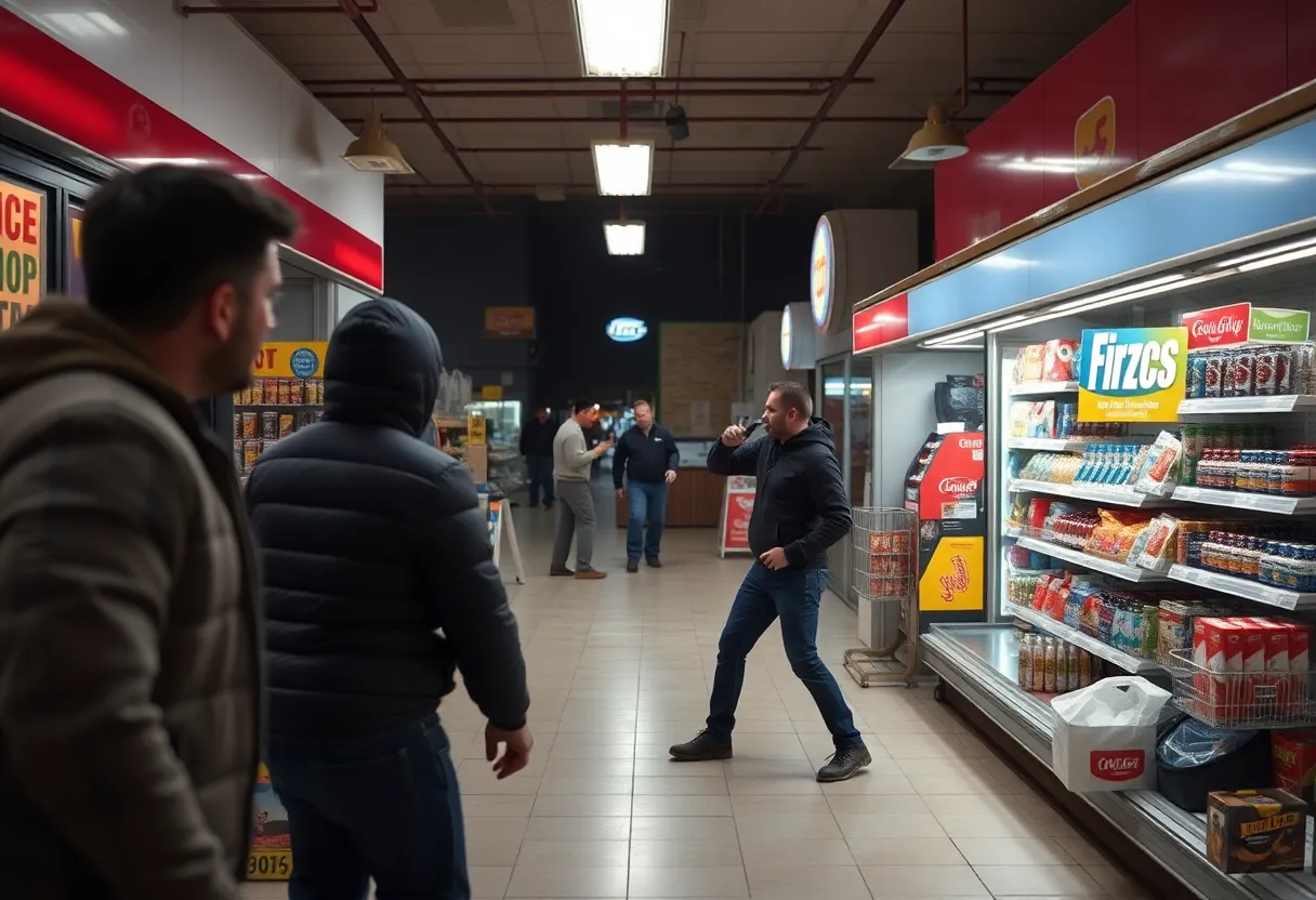 Scene of a violent incident outside a convenience store on Hilton Head Island.