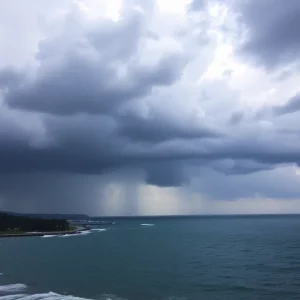 Storm clouds over Beaufort County as Hurricane Helene approaches