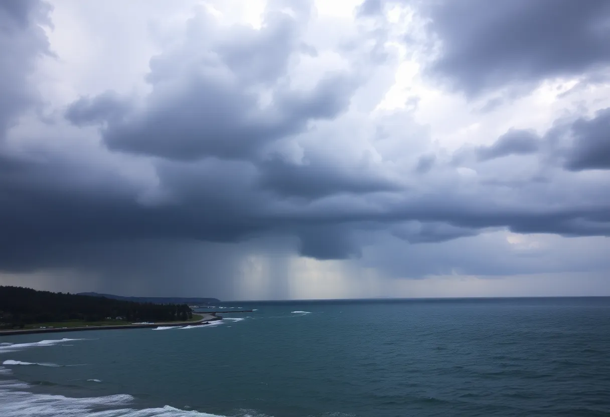 Storm clouds over Beaufort County as Hurricane Helene approaches