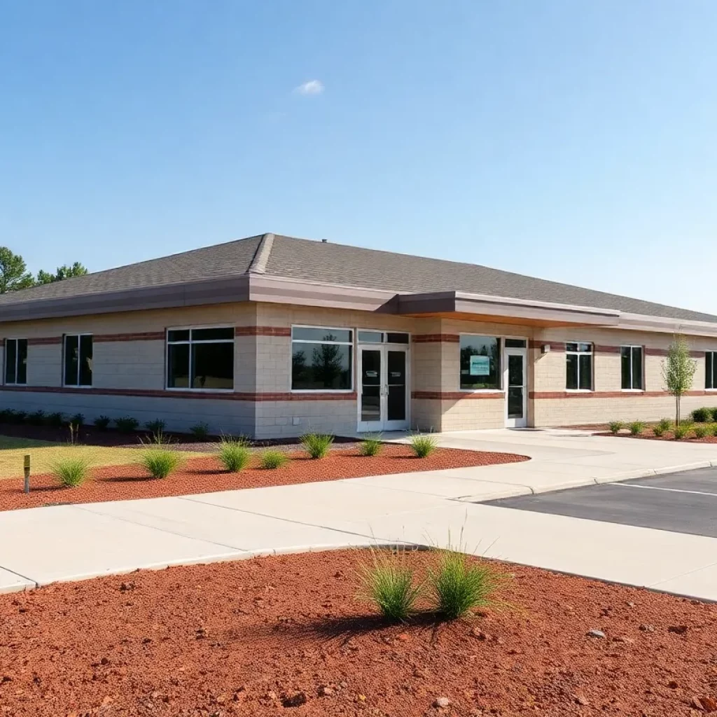 Rendering of the new Community-Based Outpatient Clinic