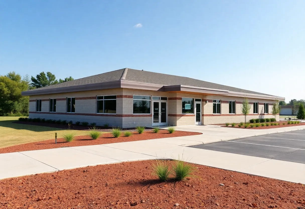 Rendering of the new Community-Based Outpatient Clinic