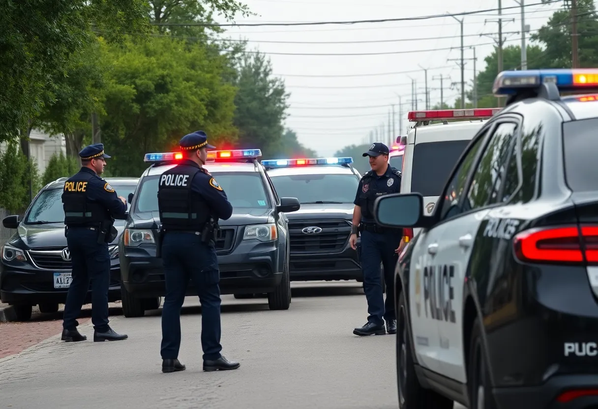 Law enforcement officers conducting a drug bust in Port Royal