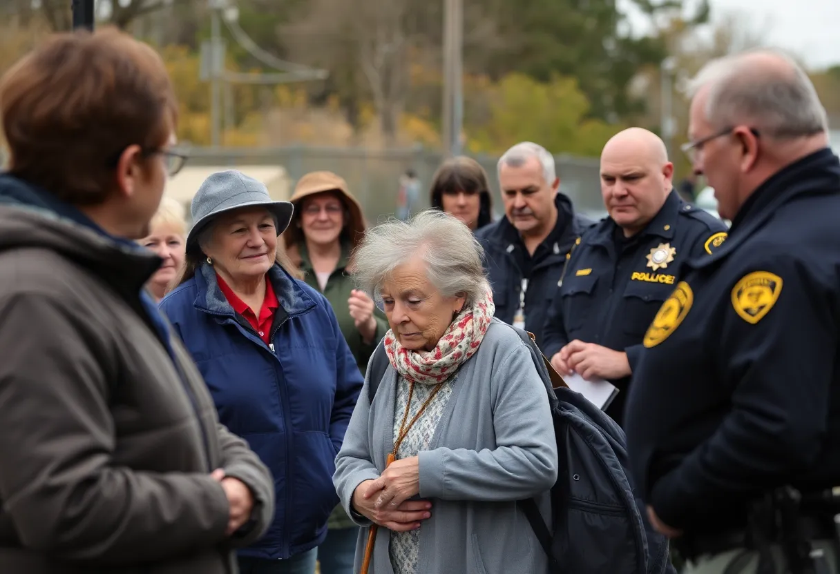Community engagement in search for a missing elderly person