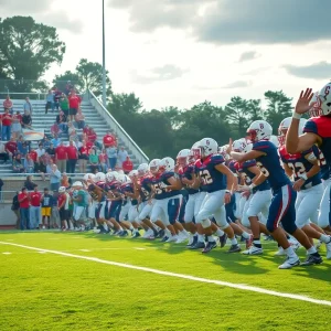 Exciting South Carolina high school football game in action