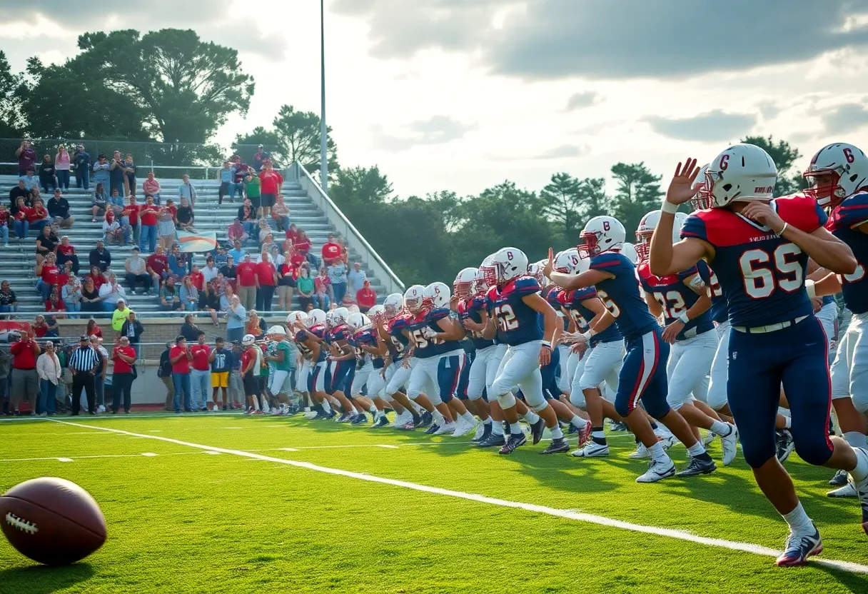 Exciting South Carolina high school football game in action
