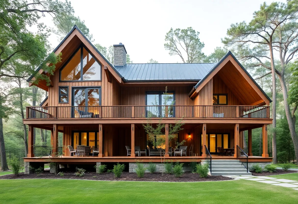Sustainable Southern home design inspired by traditional architecture.