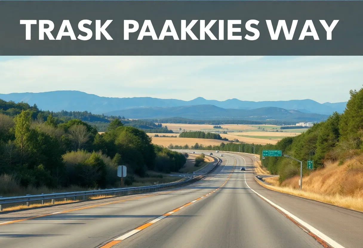 Scenic view of Trask Parkway in Beaufort County