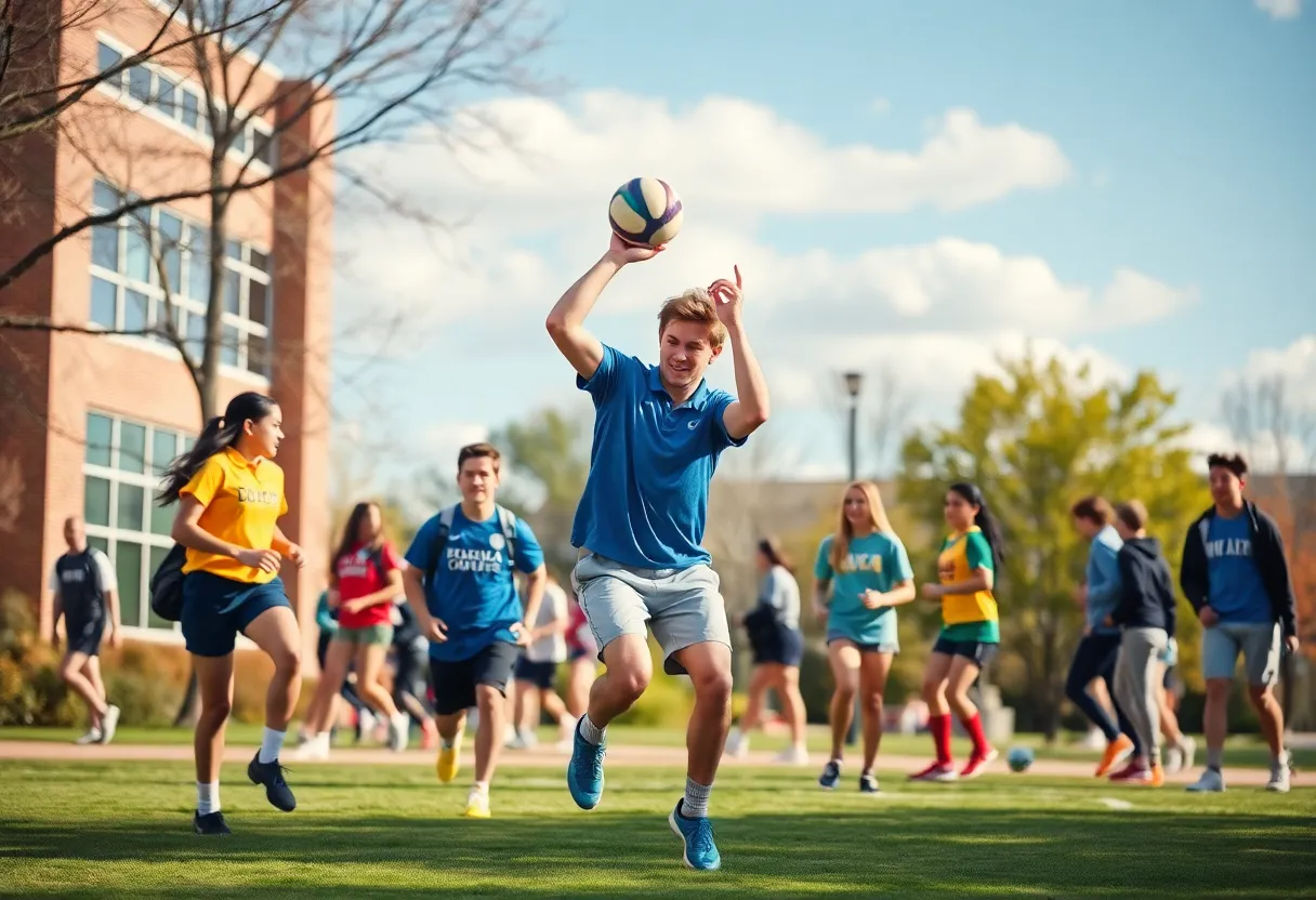 USCB student-athletes participating in sports activities