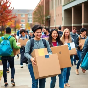 Students and families busy during university move-in weekend