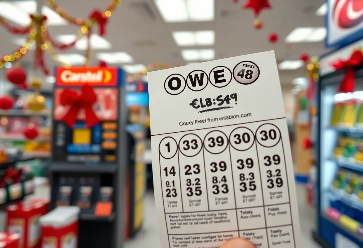 Lottery ticket for the Powerball jackpot
