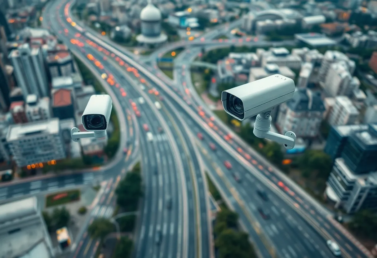 AI traffic camera system in Beaufort County monitoring traffic