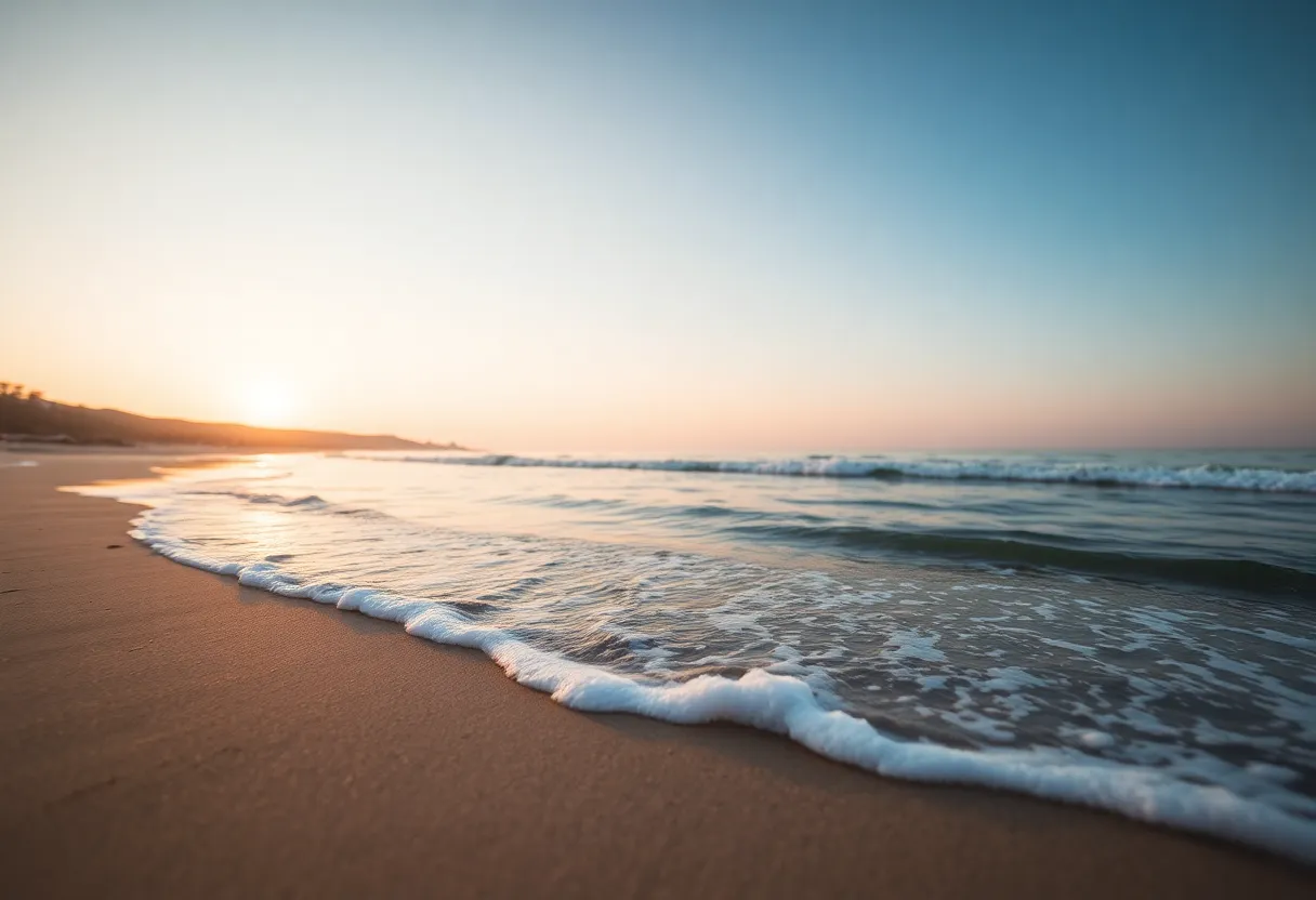 A peaceful Lowcountry sunset by the beach