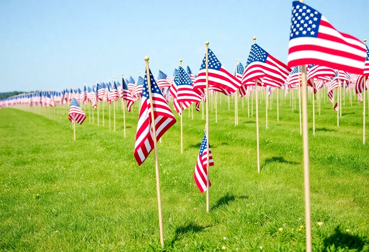 3,000 American flags planted in remembrance of September 11th