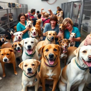 Animals in Beaufort County Animal Shelter awaiting adoption