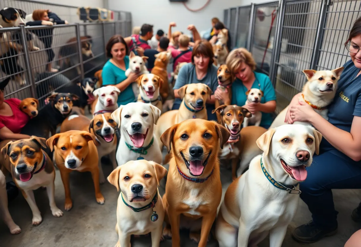 Animals in Beaufort County Animal Shelter awaiting adoption