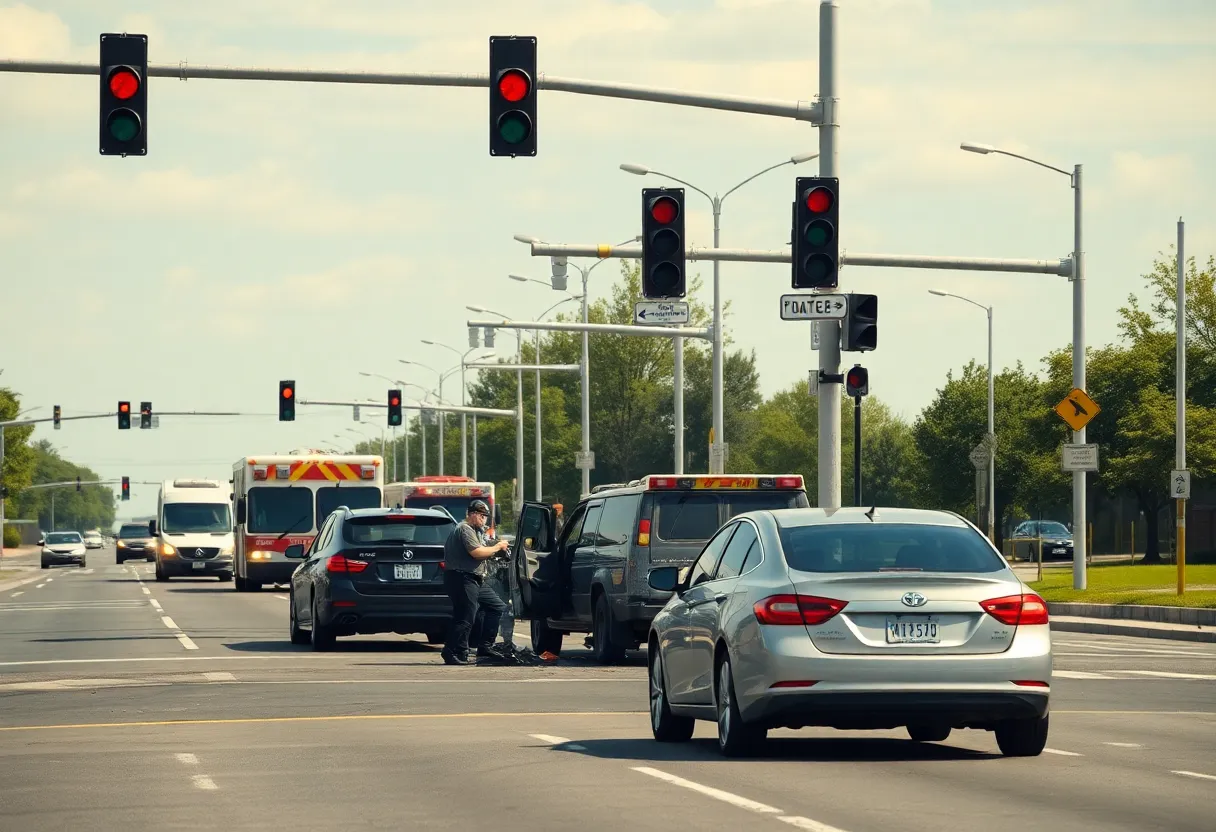 Scene of a fatal car collision at Sun City Boulevard and U.S. Highway 278