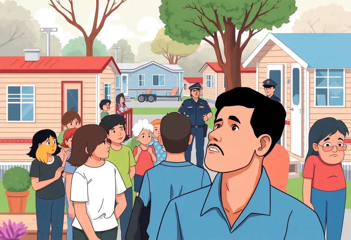 Community members expressing concern over safety following a shooting incident.