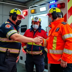 Beaufort County EMS team assisting in an emergency