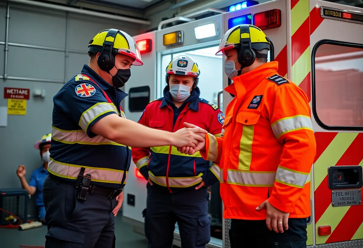 Beaufort County EMS team assisting in an emergency
