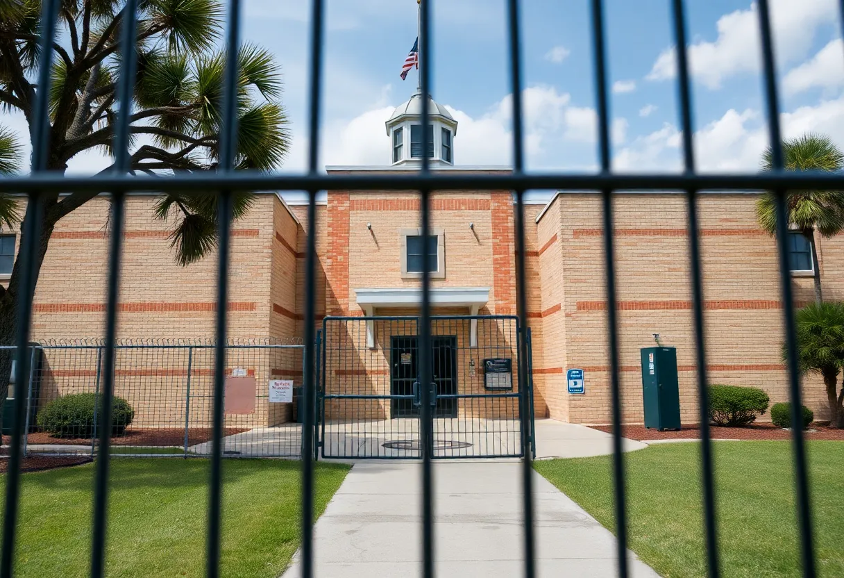 Exterior view of Beaufort County Jail highlighting security protocols