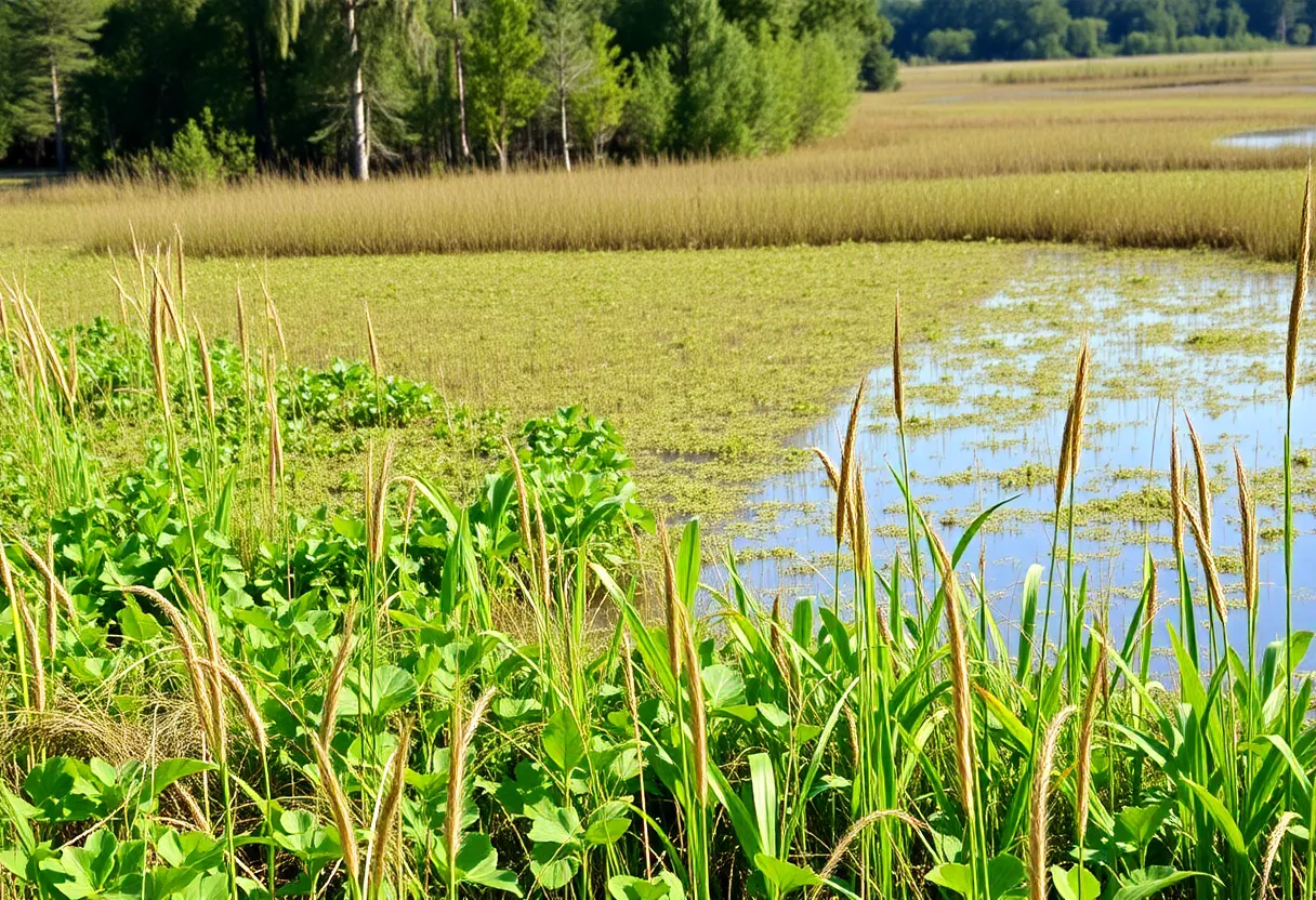 Lush marsh landscape in Beaufort County, South Carolina