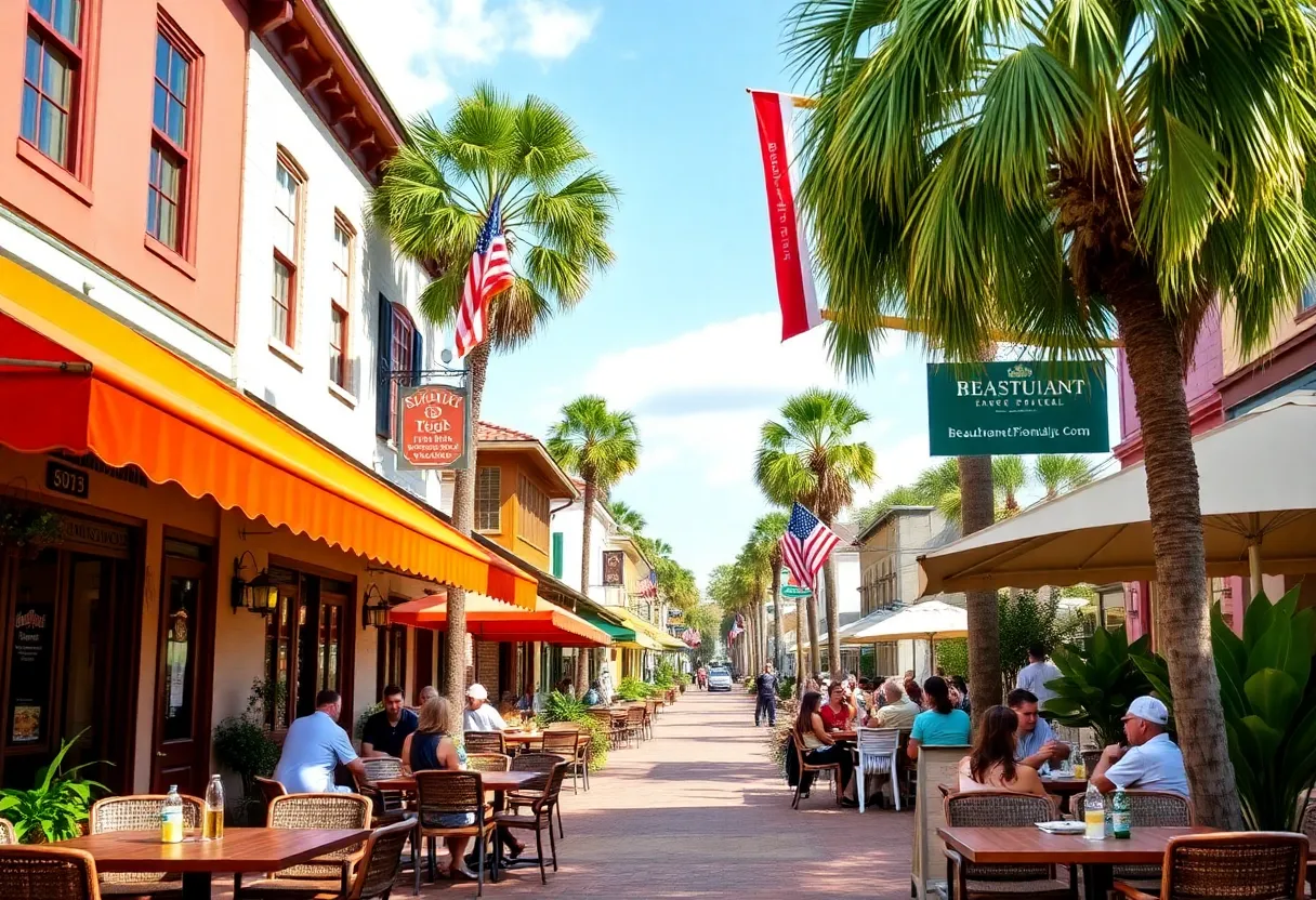Outdoor dining at Beaufort County restaurants