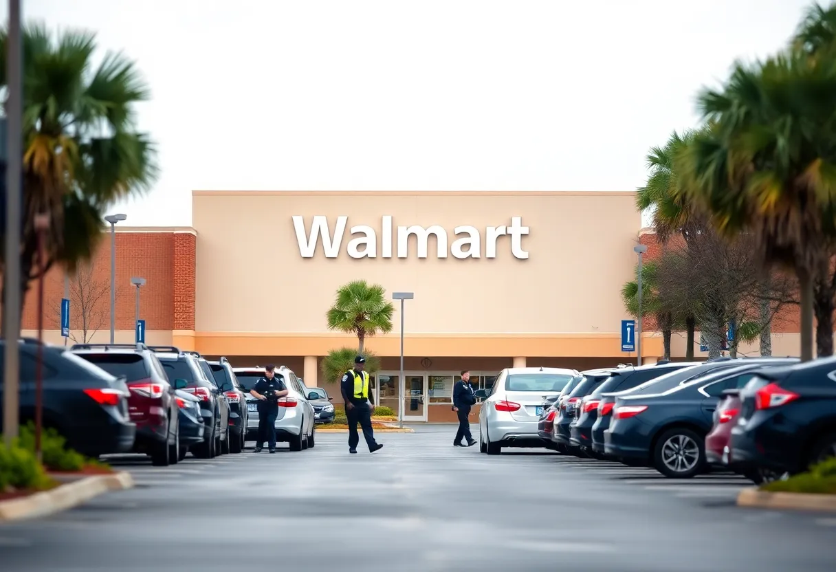 Police on scene at Beaufort Walmart after shooting incidents.