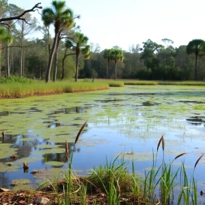 Scenic view of Beaufort County with potential mosquito breeding areas