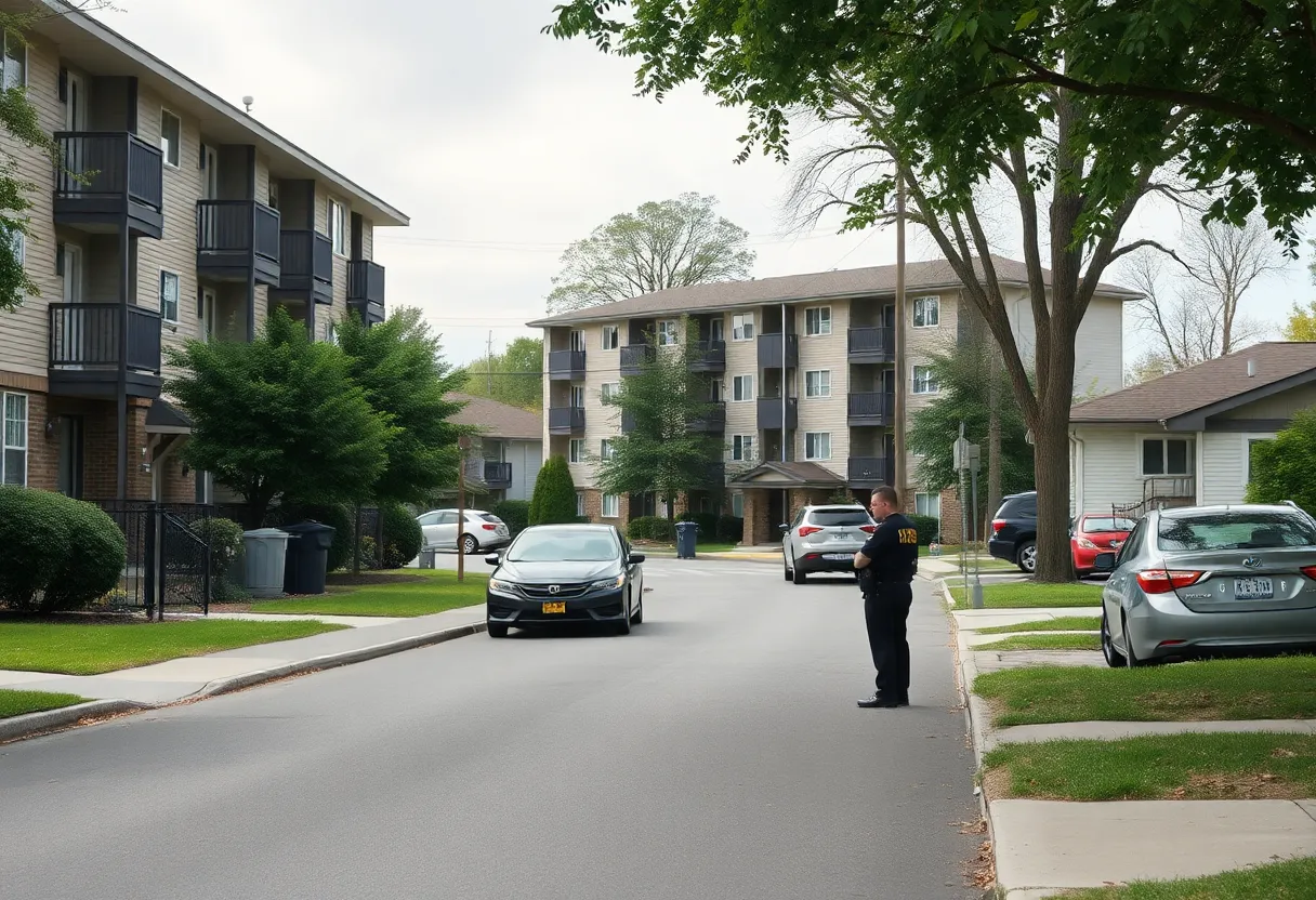 Scene at Cross Creek Apartments after shooting incident