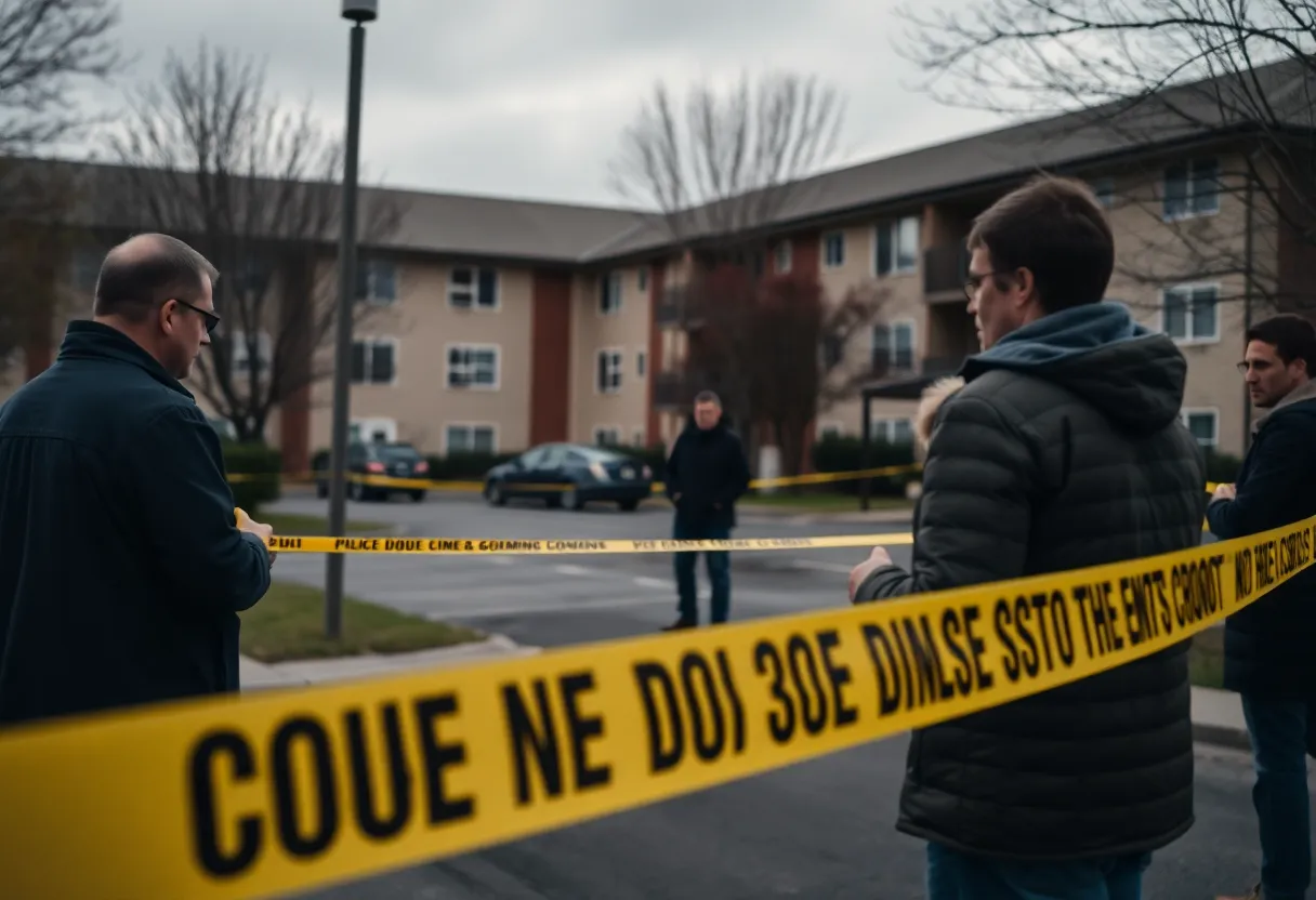 Police presence at the crime scene of a recent shooting in Beaufort