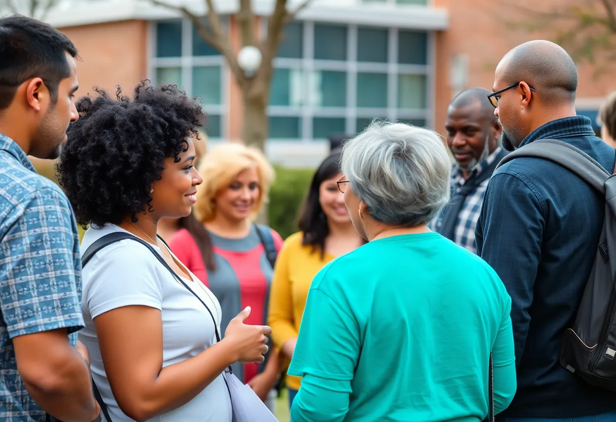 Residents of Bluffton discussing community safety measures