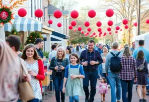 Community gathering during fall events in Bluffton